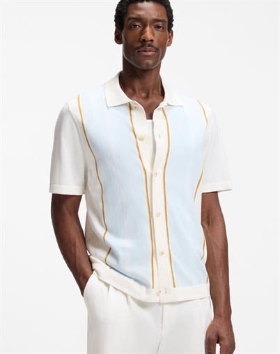 Hugo Boss - Lastro Polo Cardigan - Open White